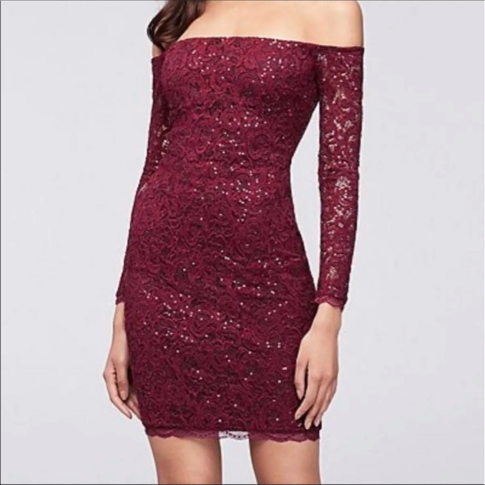 Maroon Sequin Dress
